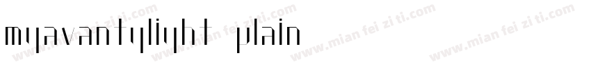 mgavantglight plain字体转换